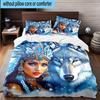 Dragon Queen's Majesty 3pcs Bedding,Including 1pc Duvet Cover And 2pcs Pillowcases Perfect for Christmas,Ideal for Bedroom, Dormitory
