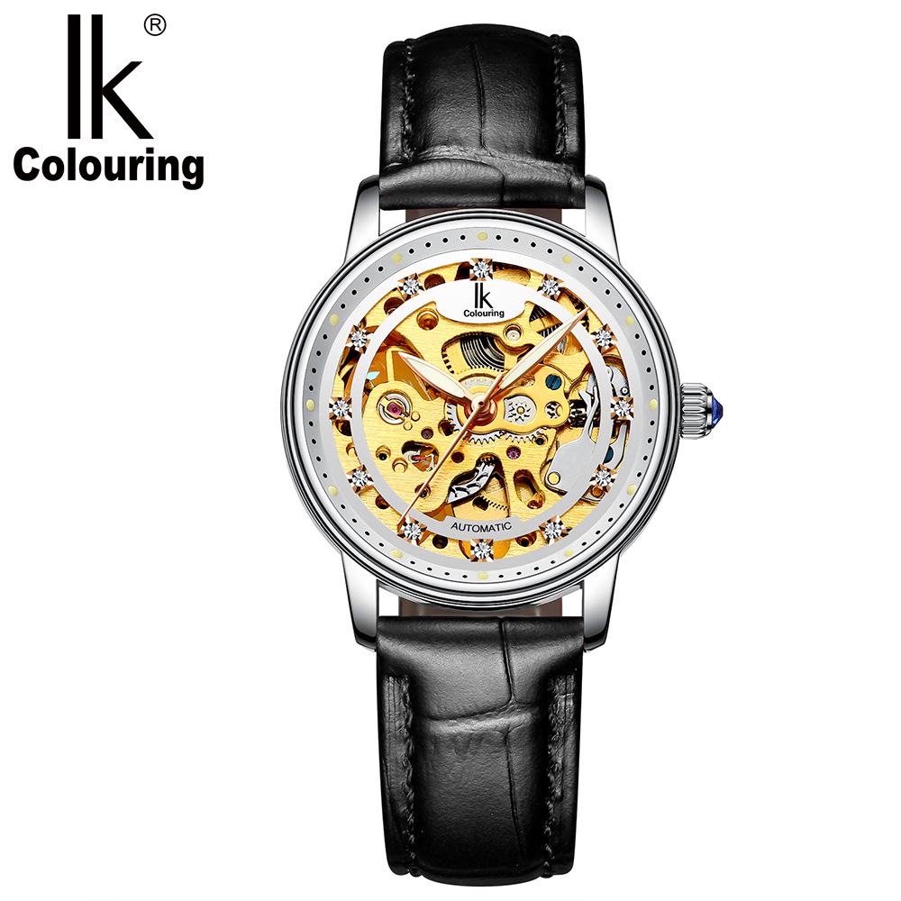 Women Automatic Mechanical Watch Diamond Fashion Double-sided Hollow Trend Mechanical Watch
