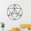Merkaba Sacred Geometry Metal Wall Art Iron Forging Yoga Home Decor Gift