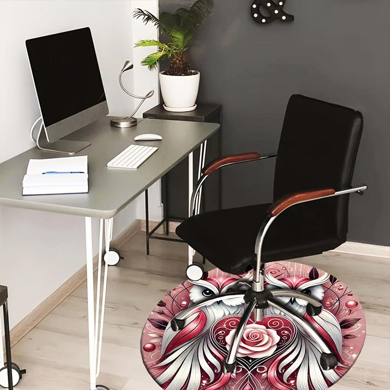 

1pc Office Carpet Chair Mats Owl Love Mandala Perfect for Decorating Office Chairss, Or Bedrooms.YDT558 80cm by 80cm