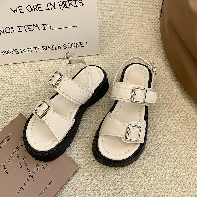 Sandals Women's New Summer Internet Celebrity Student Retro Original Style Platform Muffin Shoes Tide