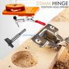 Y5GD 35mm Concealed Hinge Jig Boring Hole Drill Guide Cutter Bit Set Door Boring Hole Template and Bit for Cabinet Door