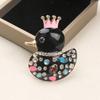 Sparkling Crystal Duck Brooch Rhinestones Decoration Lapel Pin Lightweight Jewelry for Fashionable Occasions Wear
