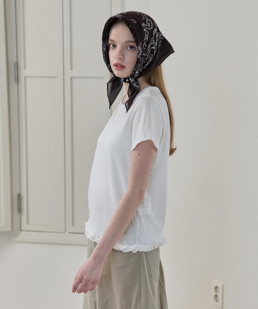JUCYJUDY Frilled Hem Short Sleeve T-Shirt Jzts329B