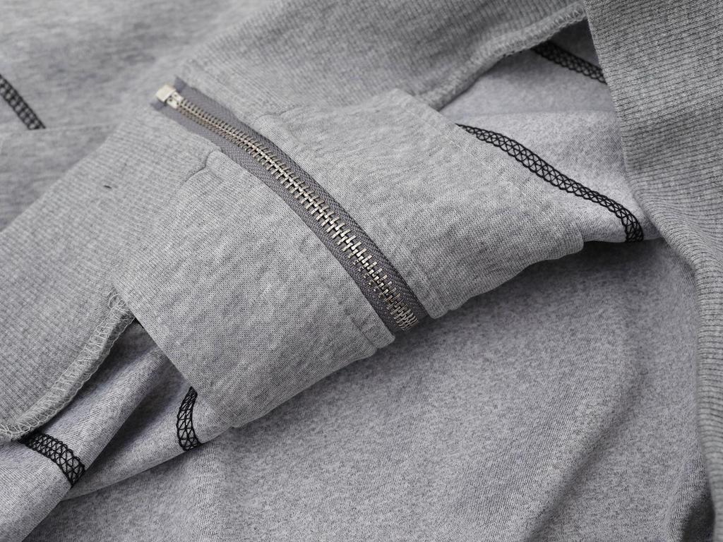 Rozložená patchwork mikina s kapucí - Hranický trend