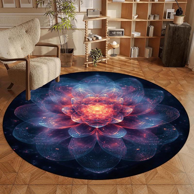 Luxury  Mandala  Pattern Round Shape Floor Mats Kitchen Hallway Runner Rug Bedroom Living Room Soft Carpet Non-slip Area Rug