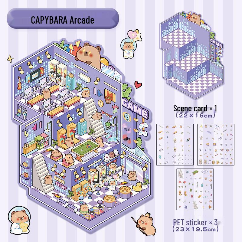 

3D Мультяшні Мініатюрні Ландшафтні Наліпки - Креативні DIY Декомпресійні Наліпки