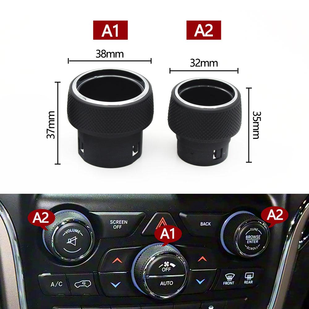 Front Central Console Radio Volume Rotary Knob Air Conditioning Heater Climate Control Button Cover For Jeep Grand Cherokee WK2