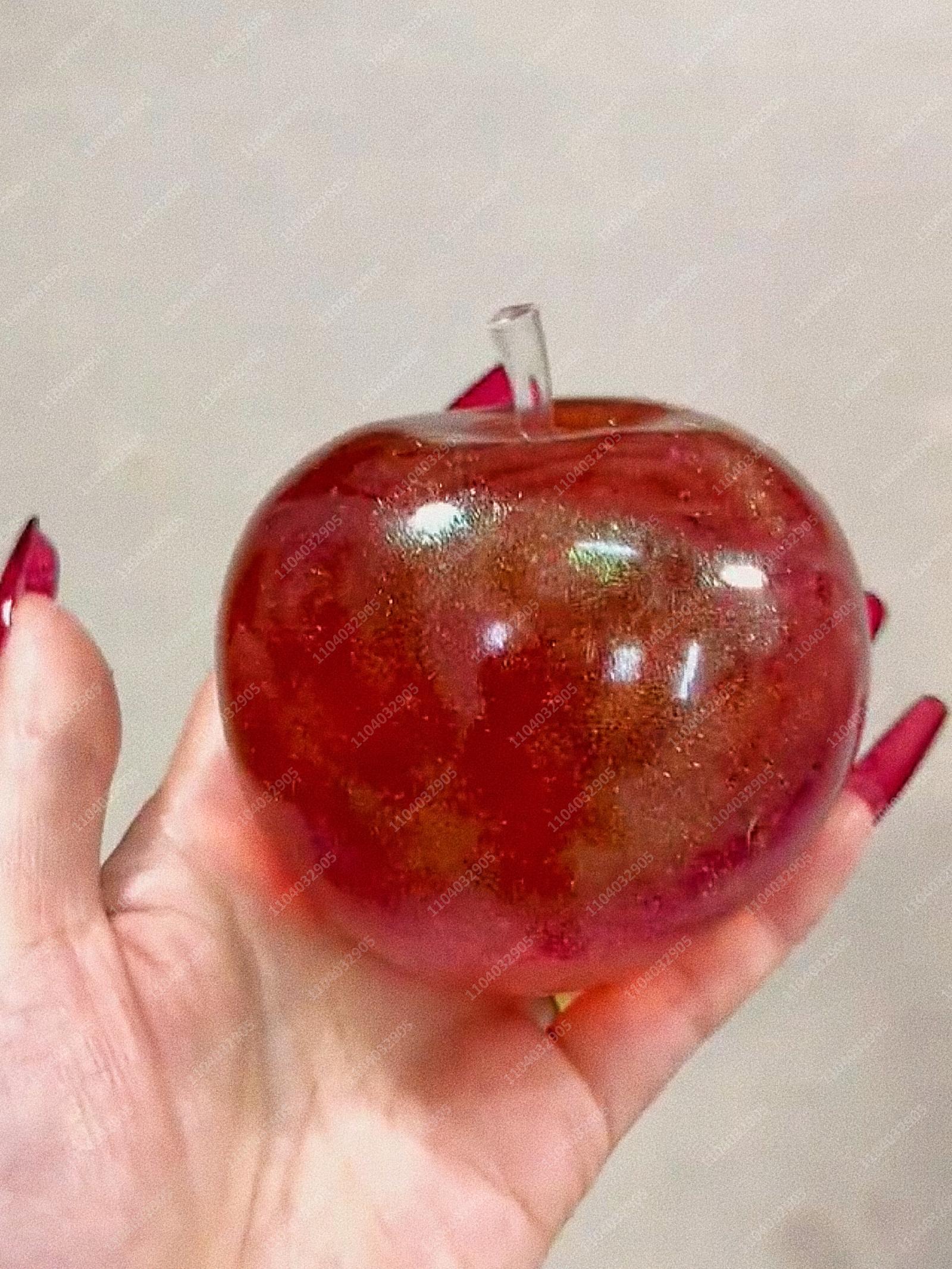 Big Apple Stressbal Appel Fidget Speelgoed Niet-Stuiterende Knijpbal ASMR Sensorisch Speelgoed voor Kinderen Volwassenen Anti-Stress Festival Cadeaus brown