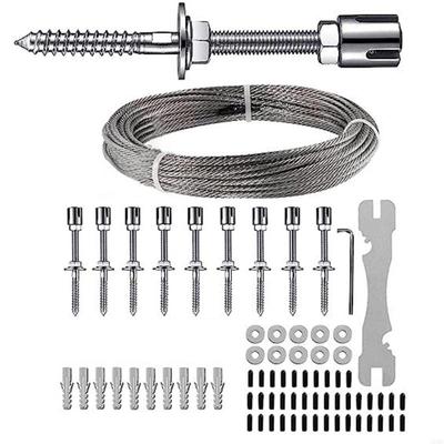   52 Inch Stainless Steel Garden Climbing Wire Rope Heavy Duty Corrosion Resistant Outdoor Support