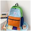 Schoolbag Japanese candy color light children's schoolbag contrasting color trend anti-splashing backpack for primary school students versatile casual