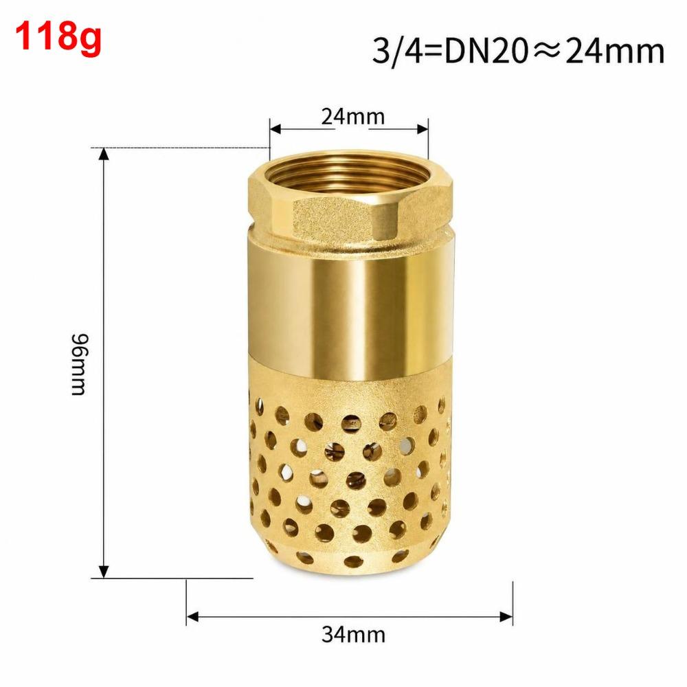 Brass Body Check Valve Hollow Perforated Water Strainer Foot Valve  Water Suction System