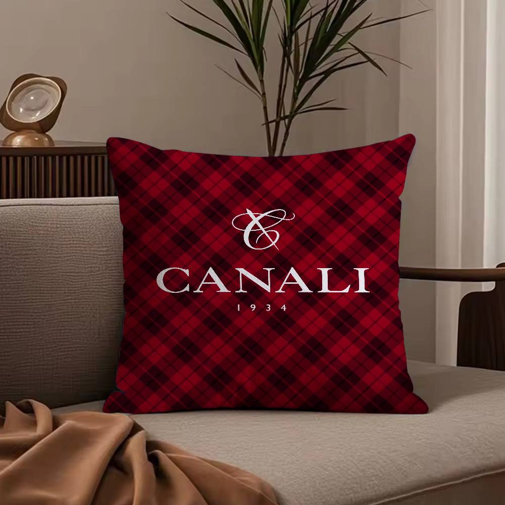 Men's clothing brands C-CANALI Pillow Case Anti-dustmite Pillowcase Invisible zipper silky short plush Sofa cushion cover