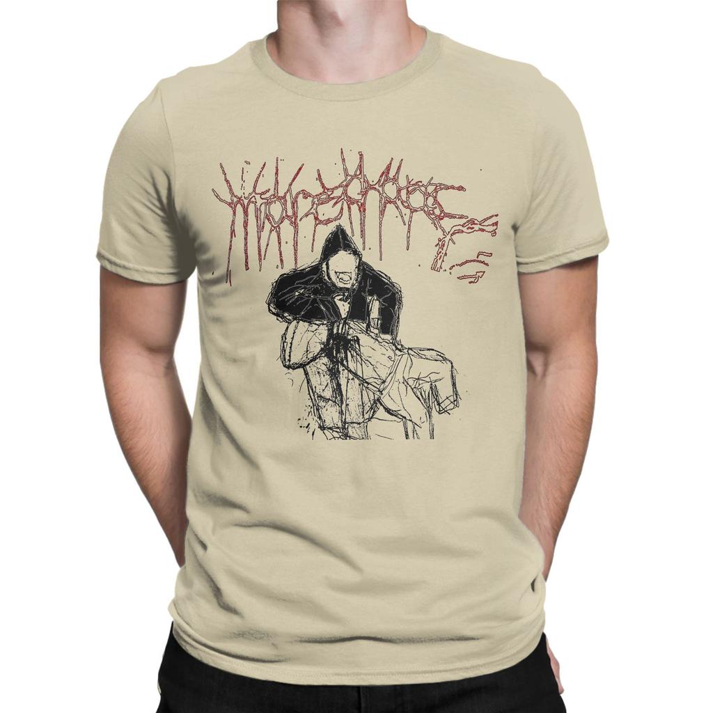 Ken Carson More Chaos Album Men T Shirts  Vintage Tee Shirt Short Sleeve Round Collar TShirt Pure Cotton Graphic Printed Tops