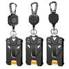 Heavy Duty ID Card Holder Wire Rope Bus Card Cover Retractable Badge Reel  Work Card