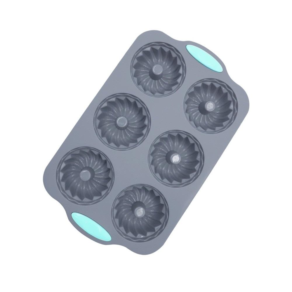 Reusable Baking Tray 6 Hole Muffin Cake Mould New Silicone Donut Mold  Ice Cube Making