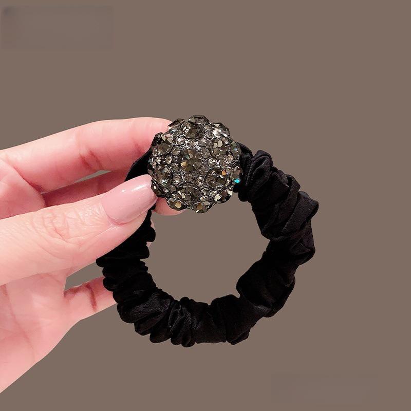 Exquisite Forest Style Butterfly Crystal Hair Ties - Durable Rubber Bands for Women