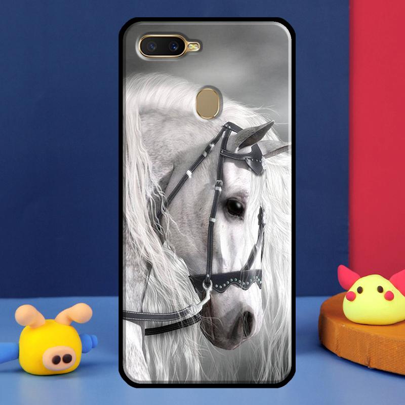 Horse Sketch Case For Oppo A16 A76 A96 A58 A78 A98 A5 A9 A91 A15 A17 A77 A52 A72 A74 A94 A54S A57S Cover