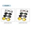 4 In 1 New Vintage Round Polarized Sunglasses For Men And Women Uv400 Sun Glasses Anti Blue Light Glasses Night Vision Eyewear