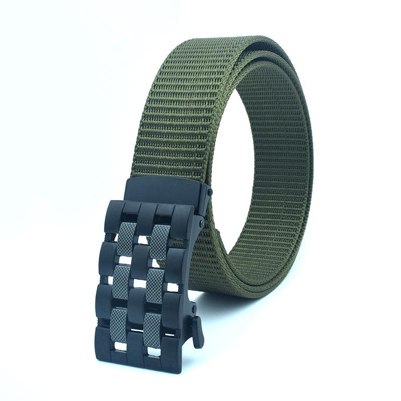Men's Nylon Belt with Breathable Fabric and Automatic Buckle - Ideal as a Gift or Trouser Accessory