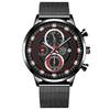 Stainless Steel Mesh Strap Watch Men'S Fashion Calendar Luminous Quartz Watch