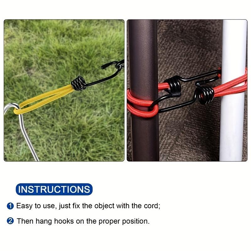 10 stücke Outdoor Camping Zelt Elastische Seil Schnalle 15cm Feste Bindung Band Elastische Seil Haken Camping Baldachin Zubehör Pull Seil