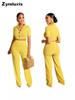 Women's Knit Stitch Pants Casual Shorts Long Pants Set Fashion Two Piece Outfit