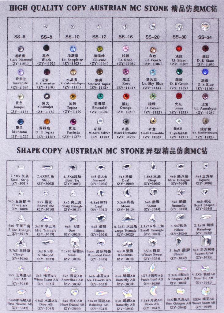 Austrian Flatback Crystal Rhinestones High Quality Hot Fix for Shoes Garment Bags Nail Art Eco-Friendly