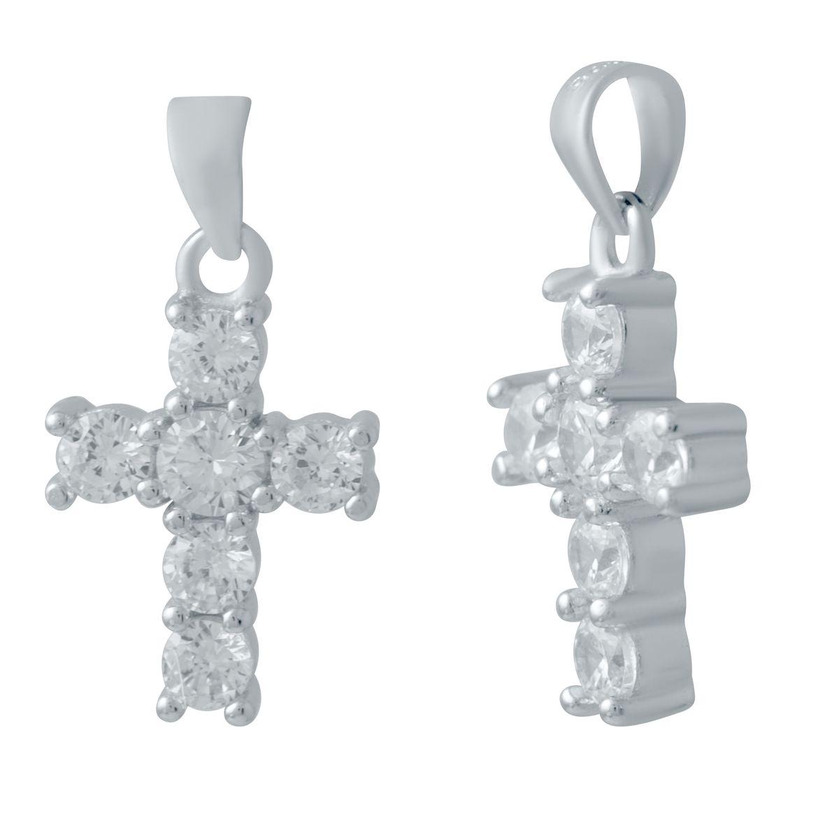 

Срібна каблучка з фіанітами. (2036128) білий