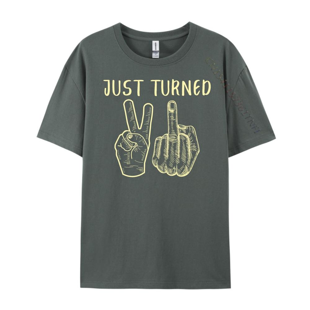 Just Turned 21 Years Old Funny 21st Birthday Party White T Shirt Men New In Tops Tees
