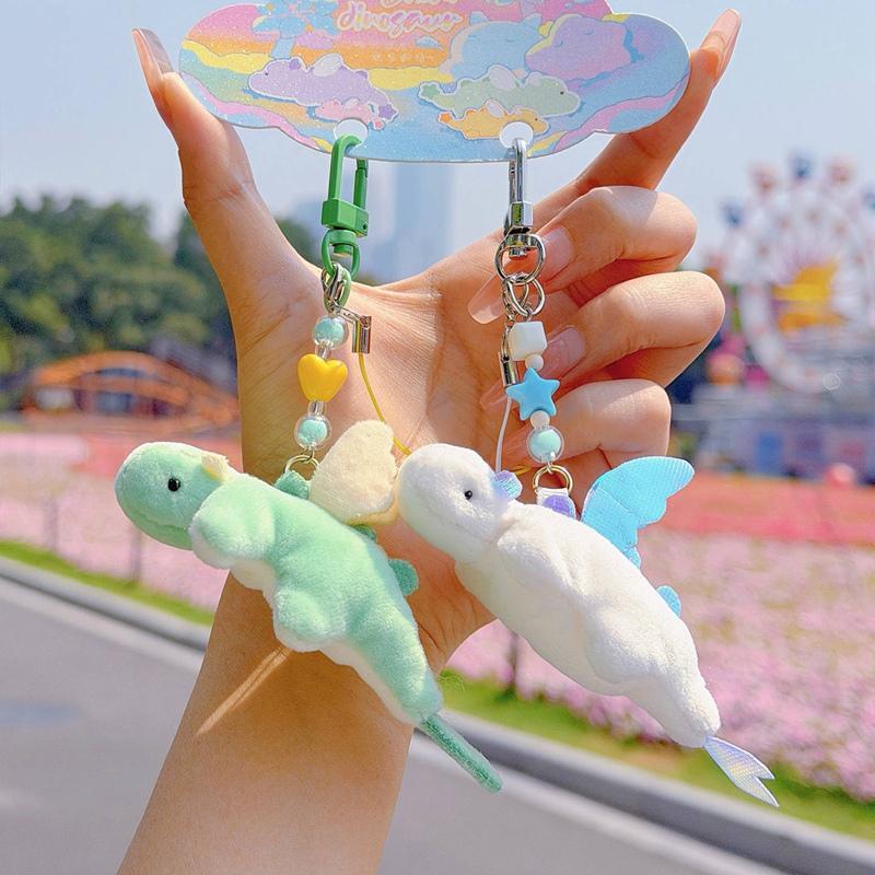 A Pair of Sky Dream Dragon/Flying Dragon Plush Hanging Toys Multicolor Dinosaur Soft Stuffed Dolls Decorative Gift