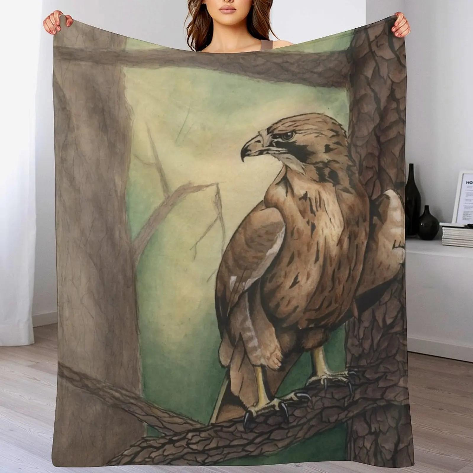 

Red Tailed Hawk Throw Blanket Soft Breathable Blanket for Night Sleeping 102x76cm(40x30in)