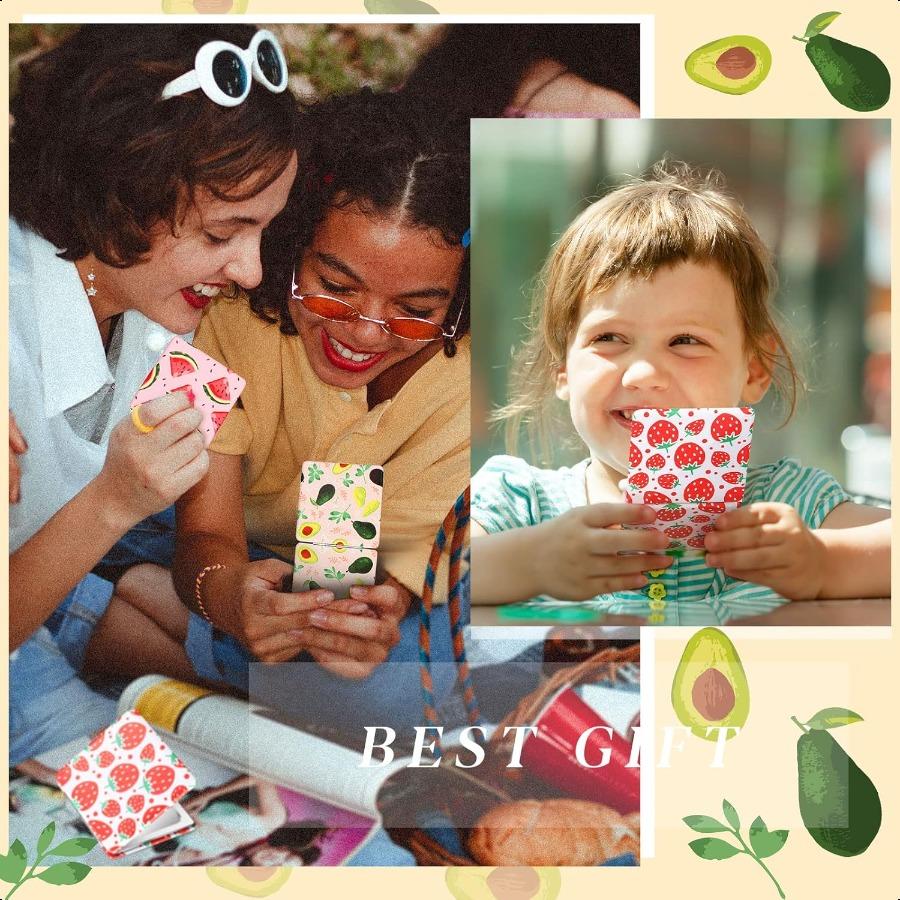 Compact Mirrors Small Pocket Fruit Design Mini Magnifying Portable Makeup Compact Pu Leather Double Sided Pocket Mirror for Wom
