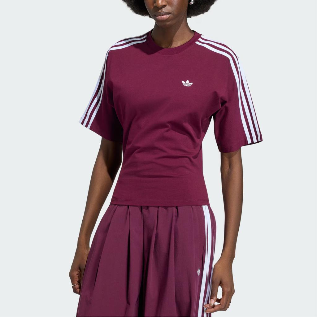 adidas Originals Adilenium 5.0 Slim Drei Streifen Enganliegend Rundhals Sport Kurzarm T-Shirt Damen Oberteile KY5092