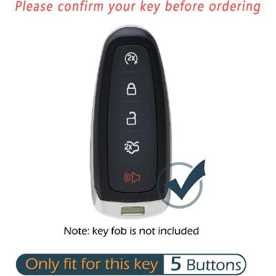 Silicone 5Bto Key Fob Cover Remote Case Keyless Protector Compatible with Ford C-Max Edge Escape Expedition Explorer Flex Focus Taurus Lincoln MKS