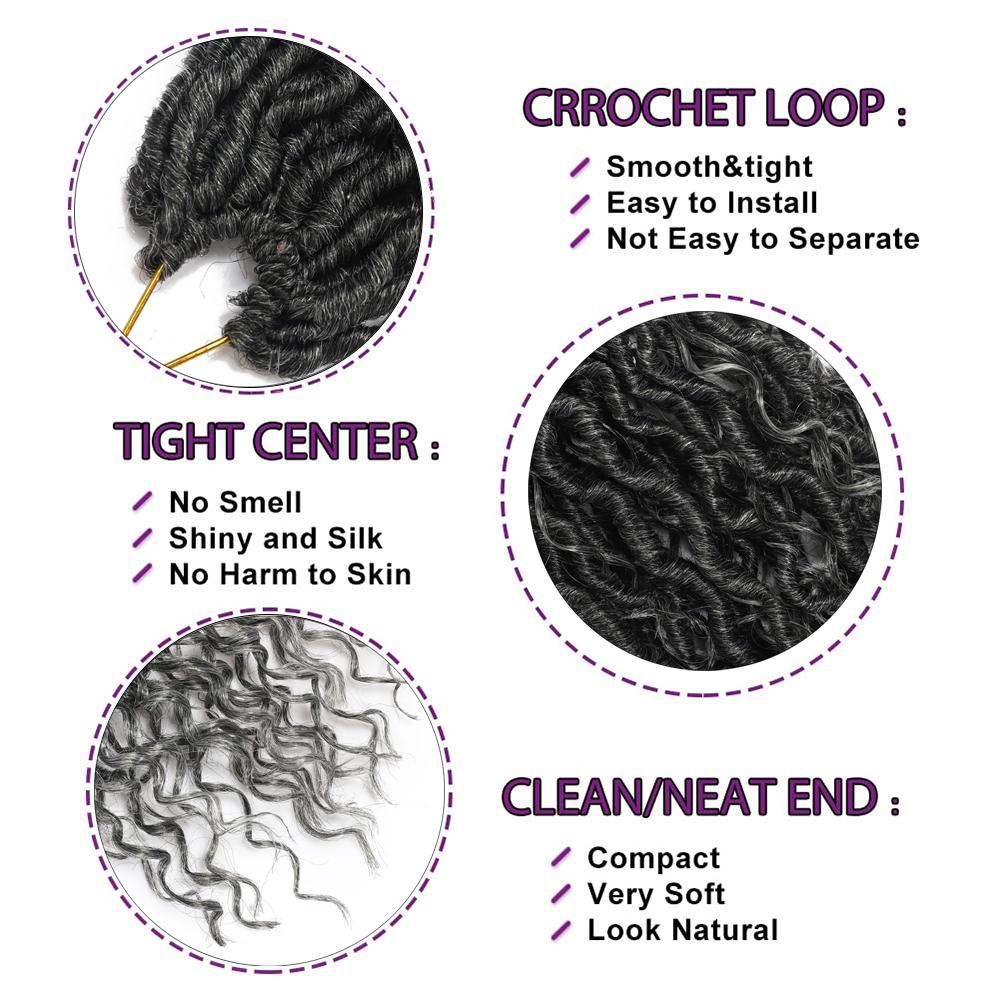 18 Zoll 100g Goddess Locs Häkelhaar Synthetisches Flechthaar Jumbo Braids Häkelzopfhaar Gypsy Locs Extension für Frauen