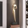 Italian Minimalist Figure Sculpture Large Ornament Luxury Electroplated Vertical Entrance Sculpture TV Cabinet Home Decoration