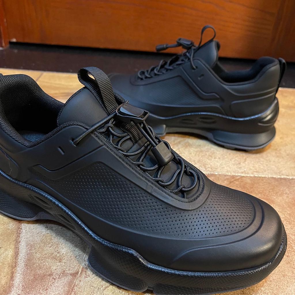 Men's Genuine Leather Business Casual Shoes Casual Dress Sneakers for Men Lace-Up Elegant Style for Formal Occasions