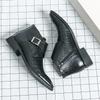Cowboy Ankle Boots Men Genuine Leather Boots for Men Luxury Male Shoes High Quality Dress Boot Man Casual Men's Shoes