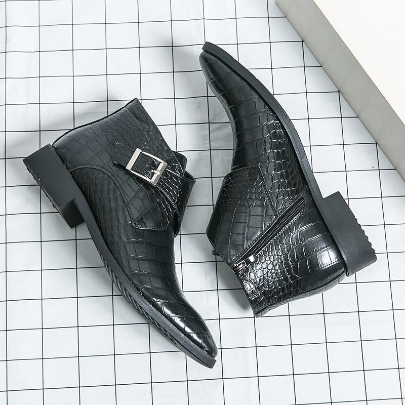 Cowboystøvler Herre Ekte Lær Støvler for Menn Sko Luksussko Høy Kvalitet Dress Støvletter Mann Fritidssneakers Herresko Ankel