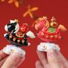 Yousheng Chinese Zodiac Horse Statue Year of The Horse Cute Rotating Horse Figurine Resin Lucky Feng Shui Ornament for Home Office Store Tabletop