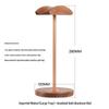 Solid Black Walnut Over-Ear Headphone Stand - Simple Wooden Display Hanger