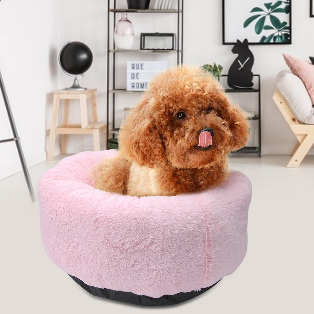 Winter Keeping Warm Plush Pet Soft Mat Sleeping Pad Bed Dog Cat Puppy Round Cushion Nest