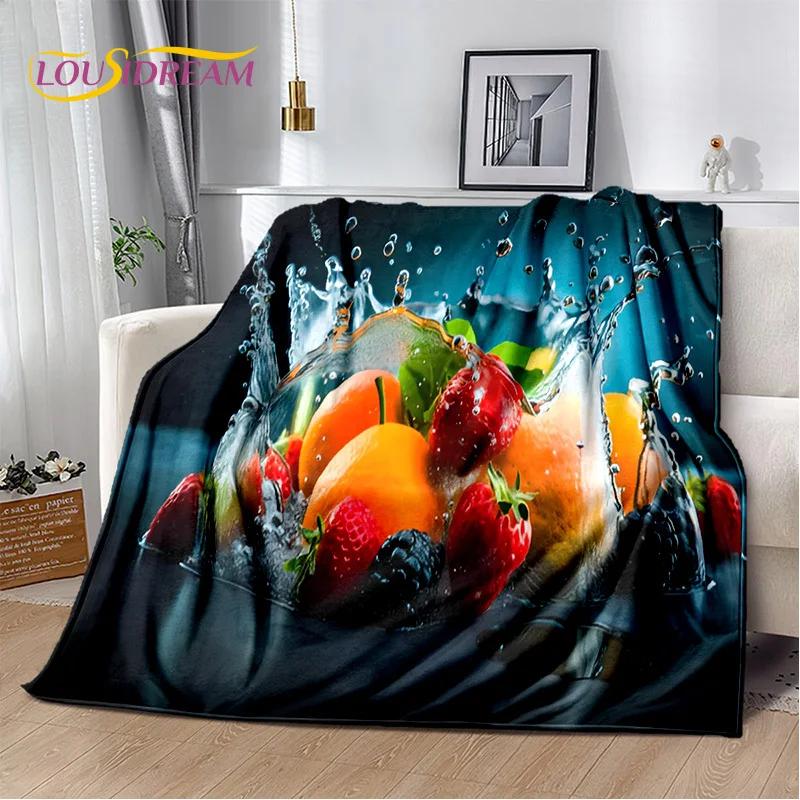 Cartoon Cute Fruit 3D Printing Blanket,Soft Throw Blanket for Home Bedroom Bed Sofa Picnic Travel Office Rest Cover Blanket Kids