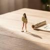 Miniature Female Figurine Realistic 1/64 Scale Figure Painted for Collectors,