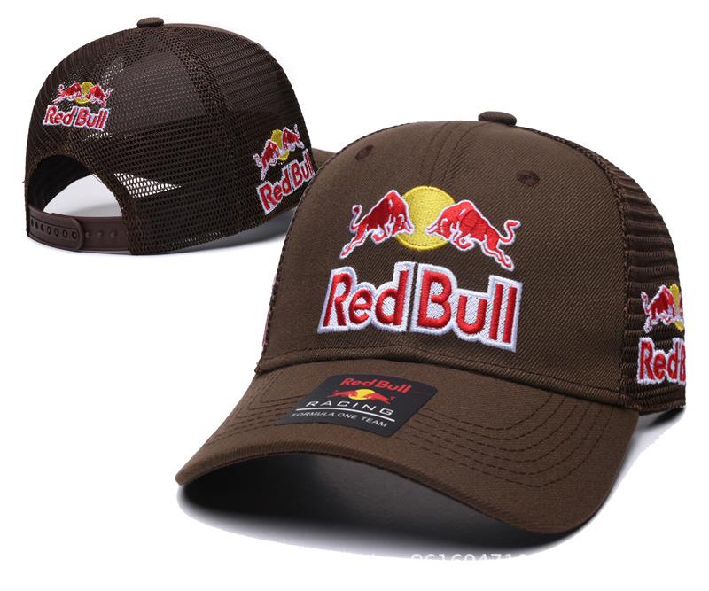 WJG Pretty Lente En Zomer Nieuwe Mesh Pet Geborduurde Red Bull Pet Snapback Heren En Dames Pet met Klep Buiten Veelzijdige Pet adjustable (54cm-62cm)