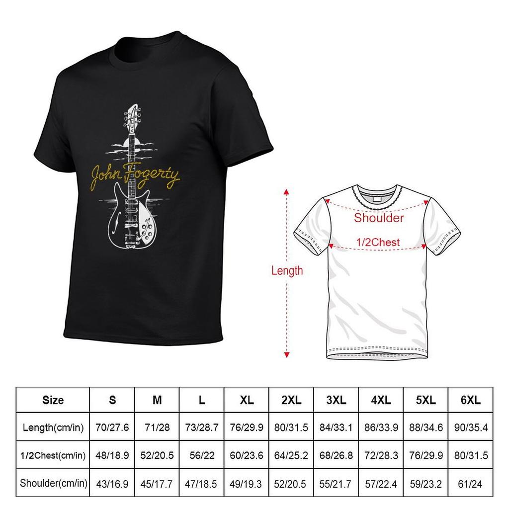 John Fogerty T-Shirt Plus Size Clothes for a Boy Heavyweights Oversized T Shirt Men
