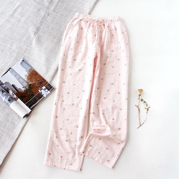 Women's Cotton Sleep & Home Pants - Lightweight, Breathable, Long, Unisex Style for Spring/Summer/Autumn