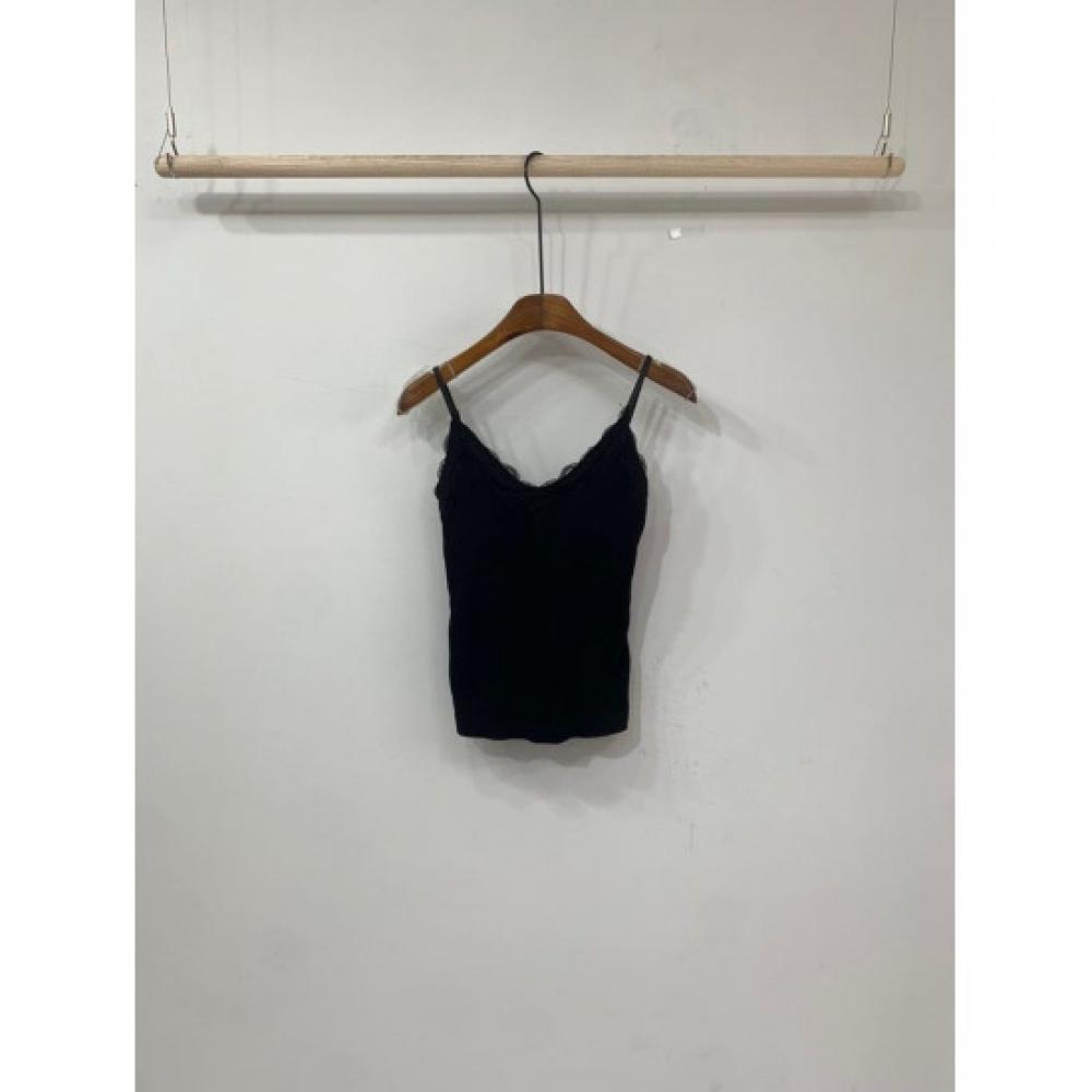 C S In The Room Viga Rib laCe adjuSTable STrap Cami T ShirT 3Color