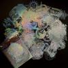 100pcs Laser Stickers Magic World PET Sticker Pack DIY Collage for Hand Account Decoration Scrapbook Labe